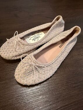 Steve Madden Blush Quilted Crystal Embellished Ballet Flats 13